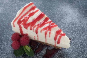 Cheesecake dessert photographed by TWorld Studio for a hotel menu in the New Forest